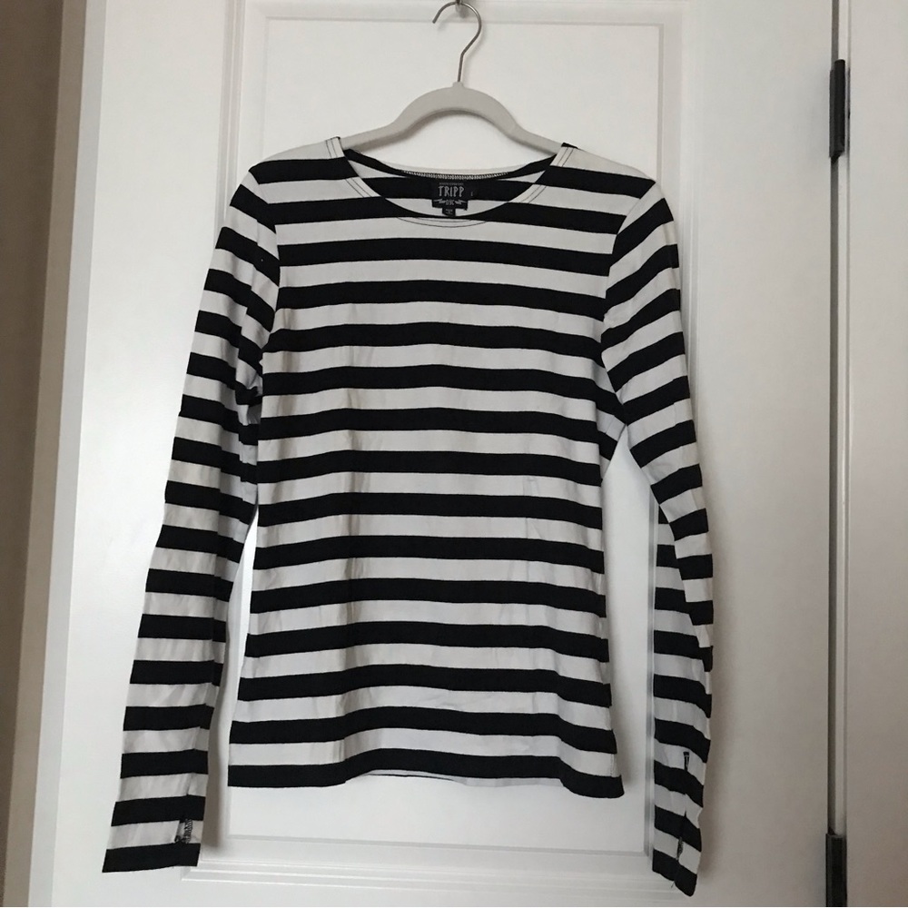 Tripp NYC Long Sleeve Striped Top